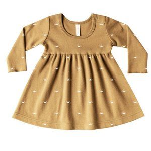 Quincy Mae Long Sleeve Dress in Honey Suns - 18-24 month - Organic Cotton